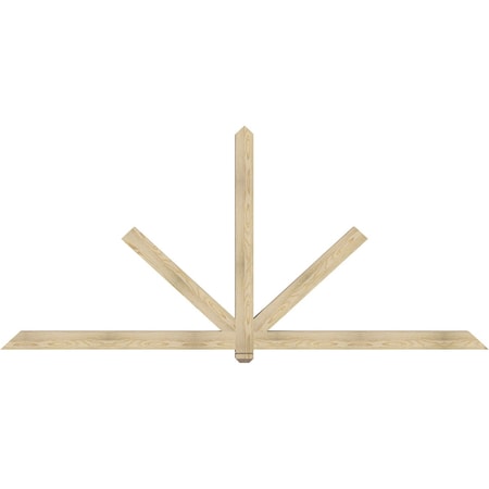 Ekena Millwork Kennewick Rough Sawn Timber Gable Bracket, Douglas Fir, 108"W x 49"H x 4"D x 4"F, 11/12 Pitch GBW108X49X0404KEN00RDF